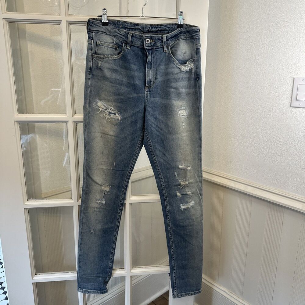 H&M 31/32 Skinny Jeans High Waist Distressed NWOT